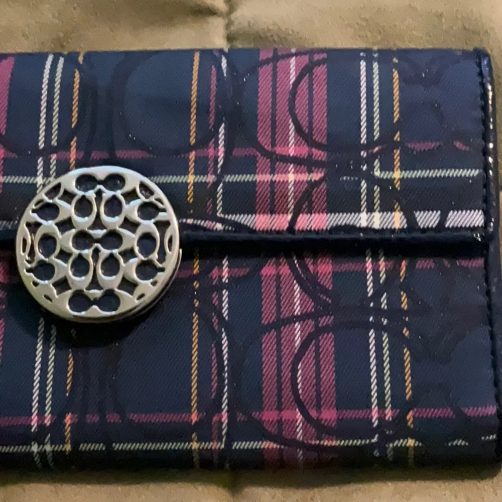 Coach tartan black